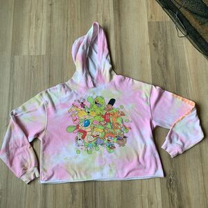 Vintage Nickelodeon Hey Arnold Ren Stimpy Rugrats Pullover Hoodie Large